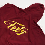 Forty OG Mens Burgundy Lightweight Hoodie