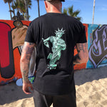 Forty Worldwide Lady Liberty Mens Black T-Shirt By Jon Horner